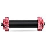 CAMVATE 15mmマイクロッド 長さ2” 両端1/4"止めネジ 付き 赤 (一端1/4"ネジ)