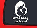 LOVED BABY ON BOARD - Foot Prints - Family car sticker decal vinyl window bumper [並行輸入品]