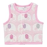 西松屋 シャギーベスト（ゾウ総柄） 【新生児50-70cm】　ピンク