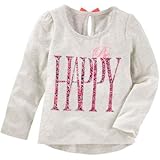 オシュコシュ OSHKOSH/ ボウバックビーハッピーティ グレー トップス長袖Tシャツ 9ヶ月【並行輸入】