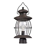 Elk Lighting 47041/1 Village Lantern Collection 1 Light Outdoor Post Light, Weathered Charcoal [並行輸入