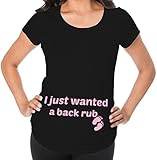 AwkwardスタイルI Just Wanted A Back Rub Cute & Funny妊娠発表マタニティTシャツ US サイズ: 3L カラー: ブラック