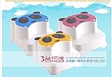 HANBUN 踏み台 子供 可愛い 熊 スツール 厚い プラスチック スツール 踏み台 ステップ 2段 HM003 (RED)
