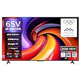 iFFALCON 4K 液晶 65V型 テレビ Google TV チューナーイン テレビ U65シリーズ 65U65 ネット動画対応 フレームレス Dolby Audio HDR10 裏番組録画 音声検索 対応 クロームキャスト wチューナー 内蔵 ゲームモード搭載 VESA規格
