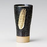 山下工芸 (Yamasita craft) 黒釉白刷毛ﾉｯﾎﾟﾋﾞｰﾙｶｯﾌﾟ 298-35-656