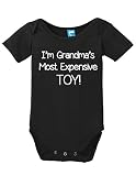 Grandmas最も高価なおもちゃ面白いボディスーツベビーロンパース カラー: ブラック