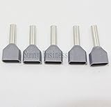100ピース/バッグTE4012デュアル圧着端子ダブルコード端子銅絶縁圧着