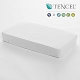 Cambrass Tencel Fitted Waterproof Sheet (46 x 82 cm, Liso E White) by Cambrass