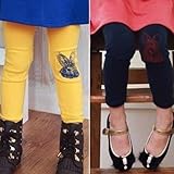 即納春子供服キッズ服キッズ8分丈レギンスストレッチパンツ可愛いウサギプリント付き全2色 90m 100cm 110cm 120cm 130cm 130,navy