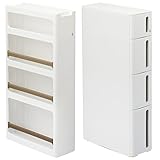 サンカ(SANKA) ストランティー(storanti) 2個組 すきま収納 幅17cm 引き出し&amp;ラックセット ラックAタイプ&amp;ドロアーAタイプ ホワイト