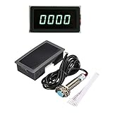 ILS - 4 Digital Green LED Tachometer RPM Speed Meter + Proximity Switch Sensor NPN