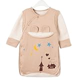 CozofLuv 秋冬用 長袖 防寒 寝袋 綿 通気 子供 赤ちゃん プレゼント 出産祝い 袖取り外し 0-6歳 (L（4-6歳）, 星月)
