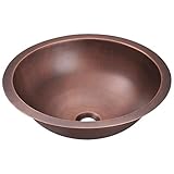 MR Direct 922 Single Bowl Copper Bathroom Sink [並行輸入品]