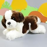 Lekolock ぬいぐるみ犬のおもちゃシミュレーションハスキーぬいぐるみ子犬犬人形ポメラニアンビーグルハウンド子供の贈り物 (セントバーナード 35cm)