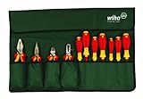 Wiha 32986 Insulated Industrial Pliers/Drivers Set in Roll Out Pouch, 11-Piece by Wiha