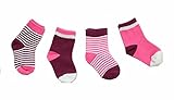 乳幼児かわいい靴下/ソックス 四つセット(0歳〜6か月, 女の子-1)