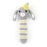 ウィーゴアミーゴ Weegoamigo ラトル 赤ちゃん おもちゃ ガラガラ ぬいぐるみ 新生児 Crochet Rattles Racing Rabbit うさぎ