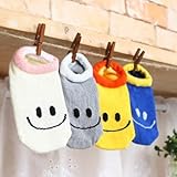 【You Mii】かわいいスマイル靴下　二コちゃん　ベィビー　オールシーズン　子供　人気商品　4足セット (M(2～4歳))