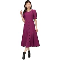 MHL ノーカラーAラインワンピース MHL ノーカラーAラインワンピース