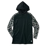 [武蔵野ユニフォーム] D.GROW クロダルマ ハイブリッドパーカー 長袖 春夏 DG813 吸汗速乾 消臭テープ 作業服 アウトドア キャンプ スポーツ<014-dg813>(490-迷彩ブラック M)