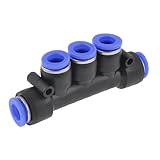 uxcell　クイック継手　ジョイント　コネクタ　エア配管　カプラチューブ　5ウェイ　8mm － 8mm