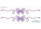 Butterfly Wall Mural Vinyl Stickers Purple 2 Piece Scrolls Butterflies Decals Children Nursery Baby 