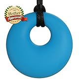 Mother Approved Teething Necklace Baby Blue Donut Easy To Clean by Mother Approved