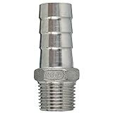 オスねじパイプ継手 – TOOGOO ( R ) NPTステンレススチールコネクタ外部スレッドバーブホースノズルホース測定: 1 / 2インチx 19 mm