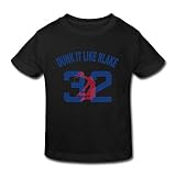 デレス 子供服 2-6歳 Tシャツ ブレイク 32 Dunk It Like チャンピオン T 綿 おもしろ カジュアル 5-6 Toddler Black