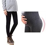 Black Omen（ブラックオーメン）妊婦 マタニティ用 ドット柄 つま先なし かかとあり 10分丈 アジャスター付き タイツ（レディース・女性用）ボトムス トレンカ 妊娠 水玉 模様 プリント カ