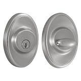Weslock 02771-N-NSL23 Oval Single Cylinder Deadbolt, Satin Nickel [並行輸入品]