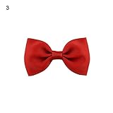 Nice Days（ナイス　ディズ） ヘアアクセサリー 子供 ヘアピン ヘアクリップ 可愛い リボン 蝶結び 4個入り (レッド)