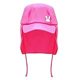 Little Rabbit(リトルラビット) ベビー 子供キッズ水着日焼け予防アウトドアUVカットフラップキャップ帽子(Kids Flap Cap) (7 Colors) (Hot Pink) [並行