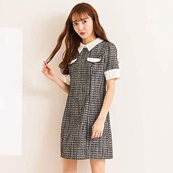 Amazon Co Jp ティティ アンドコー Titty Co ラメツイードミニワンピース ブラック S 服 ファッション小物