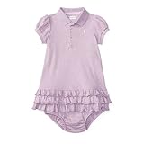 (ラルフローレン) Ralph Lauren フリルのポロ ドレス ・ ブルーマー Garden Purple Heather 6 MOS [並行輸入品]