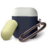elago AirPods エアーポッズ 対応 シリコン ケース カラビナ付 イエロー