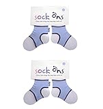 Sock Ons 6-12 Months - TWIN PACK Gift Wrap Available (Baby Blue Twin Pack) by Sock Ons