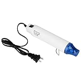 ヒートガン 熱風機 エンボス ヒートガン 110V/300W 超強力 ミニ 小型軽量 乾燥 剥離 塗料適用 修理 補修 熱処理 エンボスヒーター (110V USプラグ-ホワイト)