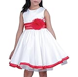 (ウォ２U)Woo2u 春夏 キッズ 女の子 可愛い蝶結び 白色 ノースリーブ ひざ丈 Aライン 誕生会 入園式 パーティー お呼ばれ フォーマル ワンピース 子供洋服 お姫様 ドレス カジュアル チ