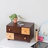 卓上多段チェスト、桐製、A4紙収納可能 ２段 ツートンおしゃれ