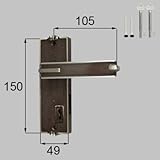 LIXIL 新日軽 エクステリア 門扉フェンス用部品 把手(とって) D型 内部化粧座アームセット