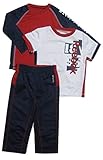 Reebok Baby Boys ' 3ピーストラックパンツセット、赤、24ヶ月