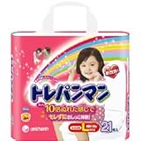 《ユニチャーム》ムーニー トレパンマン 女の子用Ｌサイズ(9～14kg)21枚