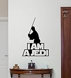 スターウォーズ壁デカールLuke Skywalker Quote I Am A Jediビニールステッカー漫画少年子供壁アート保育園装飾壁画163 CRT