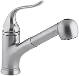 KOHLER K-15160-G Coralais Single Control Pullout Spray Kitchen Sink Faucet, Brushed Chrome [並行輸入品]