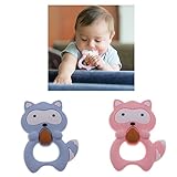 Baoblaze 歯がため おもちゃ 動物の形 かわいい 2個セット