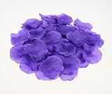 JUYO VONSAN 1000pcシルクローズ花びらウェディング花Favors for you特別な結婚( Deep Purple )