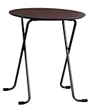 折りたたみテーブル丸/天板φ60cm高さ68cm ダーク天板