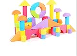 Fullin Building Toy 38pcs Soft Building Blocksおもちゃクリエイティブ安全明るい色Evaフォームレンガセット教育DIY Building Blocks Se