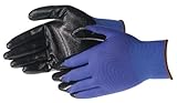 Liberty Glove & Safety 4631Q/BL/XL Black Nitrile Palm Dip Glove, 13 gauge Polyester Shell, X-Large, 
